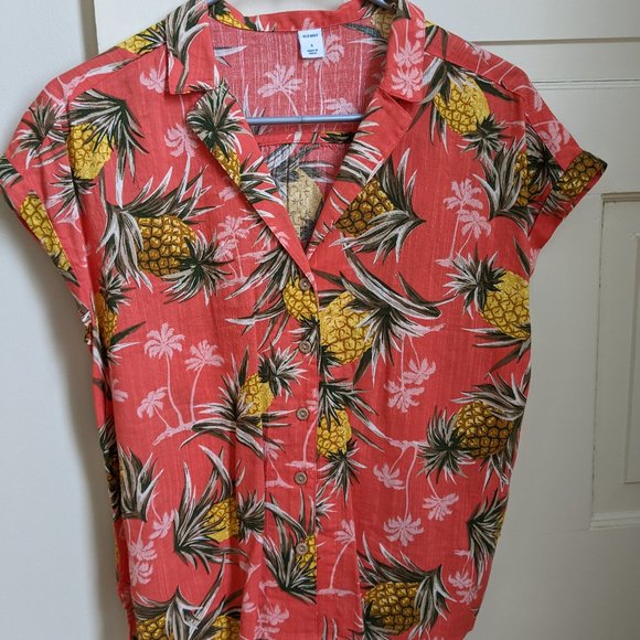 womens hawaiian shirts old navy